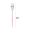 Smarty Had A Party Silver with Pink Handle Moderno Disposable Plastic Dinner Forks 240 Forks, 240PK 9320-SPF-CASE